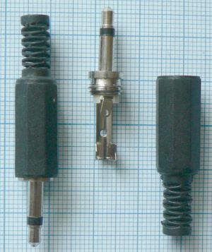 Mufa jack tata 3,5mm mono, pe cablu 5mm