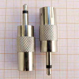 Adaptor/reductie jack tata 3,5mm mono - coaxial mama, metal