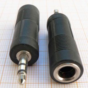 Adaptor/reductie jack tata 3,5mm stereo - jack mama 6,3mm stereo
