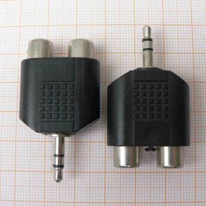 Adaptor/reductie Jack tata 3, 5 stereo -2xRCA mama