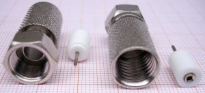 Mufa F tata, cu insurubare, cablu 9,7mm