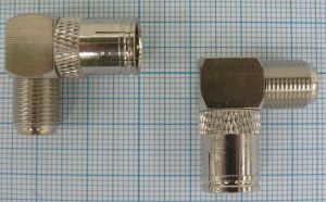 Adaptor/reductie F tata (fixare rapida) 90° - F mama