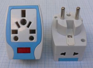 Adaptor de retea, priza US/UK - priza europa, multistandard, cu impamantare si siguranta