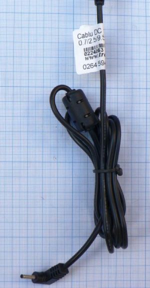 Cablu alimentare mufa DC 0,7x2,5x10mm, 1,2m