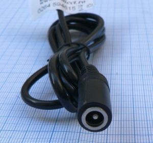 Cablu pentru surse DC mama cc 2.1 mm, cablu 1m