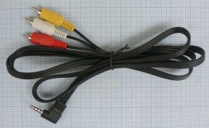 Cablu JACK 3, 5 tata 4 contacte - 3 RCA tata/ 0.75m