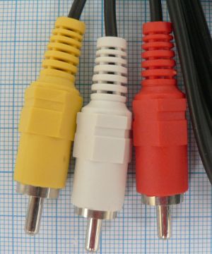 Cablu JACK 3, 5 tata 4 contacte - 3 RCA tata/ 0.75m