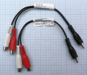 Cablu RCA tata- 2RCA mama/ 0.20 m