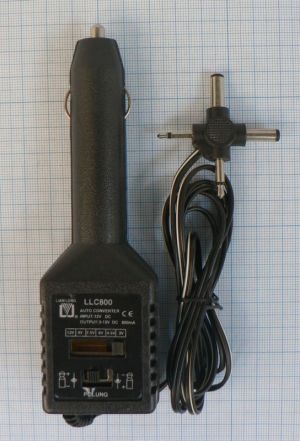 Sursa de alimentare auto, iesiri selectabile 3/4,5/6/7,5/9V-0,8A, intrare 12Vcc