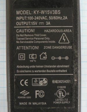 Sursa de alimentare out 15V-3Acc In 220Vca