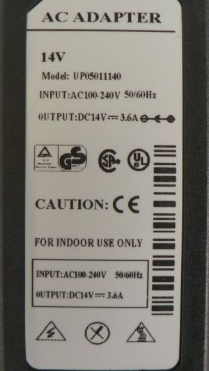 Sursa de alimentare 14V/3,6A, intrare 220Vca