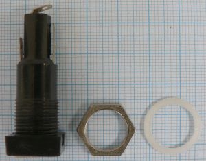 Soclu siguranta, montaj panou, rotund, 6x30mm