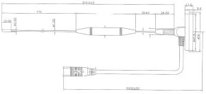 Antena magnetica DVB-T, canale 5-12/21-69, castig 3-5dBi