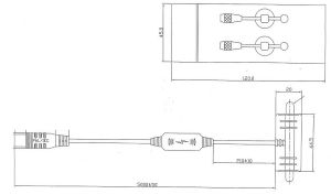 Antena TV UIF, auto/pachet, castig max. 10dBi