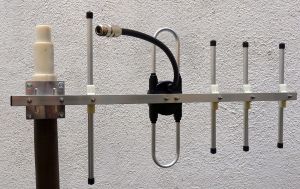Antena pentru comunicatii Yagi 5 elemente 433Mhz, 0, 3 m cablu, 9 dbi