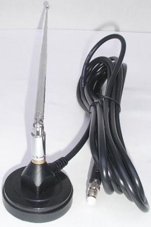 Antena pentru amplificare semnal de telefonie mobila, telescopica, magnetica radioamatori/CDMA, cistig 5 dBi