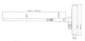 Antena pentru amplificare semnal de telefonie mobila, telescopica,2.5m ,conector, cistig 5 dBi