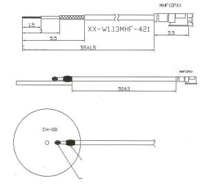 Antena pentru amplificare semnal telefonie mobila GSM, castig -2dBi