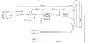 Antena auto magnetica, pentru telefonie mobila GSM/DCS, 5dBi