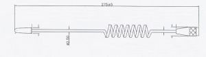 Antena baston pentru amplificare semnal de telefonie, M6 pentru GSM, DCS, cistig 3-5 dbi