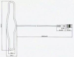 Antena pentru amplificare semnal de telefonie mobila microstrip pentru GSM, DCS 3-5dbi, 3m cablu si FME mama