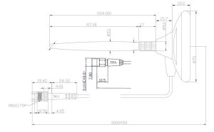 Antena auto magnetica, pentru amplificarea semnalului GSM,DCS,UMTS(3G), 4G, castig 0-2dBi, FME mama