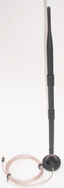 Antena cu baza magnetica WiFi, 2,4GHz, castig 9dBi
