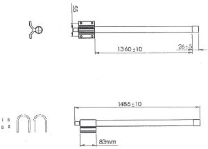 Antena omnidirectionala WiFi, 2,4-2,49GHz, castig 15dBi