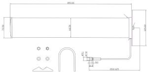 Antena directionala WiFi, 2,4-2,5GHz, castig 18dBi