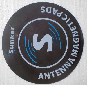 Suport din plastic tip taler, fi16cm, pentru antene magnetice