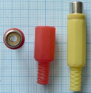 Mufa RCA mama  pe cablu 5 mm
