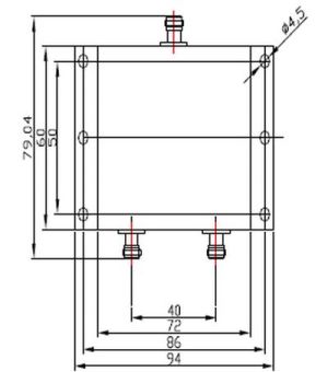 Distribuitor - sumator bidirectional pentru date  si voce in banda de 0, 7-2, 7 Ghz