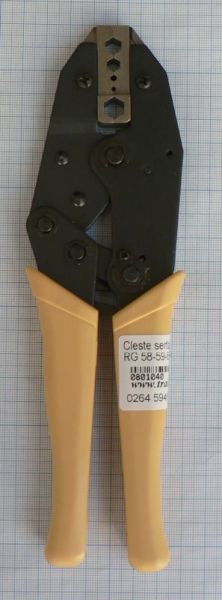 Cleste sertizare RG-58/59/6, cu clichet, 1,6/2,5/5,3/6,5/8,2mm
