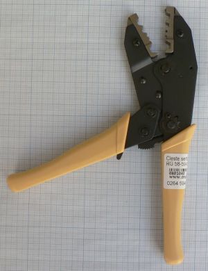 Cleste sertizare RG-58/59/6, cu clichet, 1,6/2,5/5,3/6,5/8,2mm