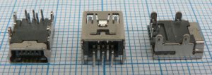 Mufa mini USB mama B, 5 pini,pe placa