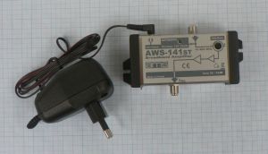 Amplificator de semnal TV CATV 1*IN-1*OUT, in banda TV 47-862, castig 20dB