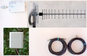 Kit amplificator Vodafone pentru telefonie si internet in zona rurala, 1 linie, 900 MHz