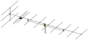 Antena profesionala TV, FIF, pentru canalele. 7-8, castig 10.5dBi