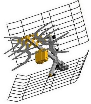 Antena TV de exterior, UIF, pentru canalele 21-68, castig 8dbi