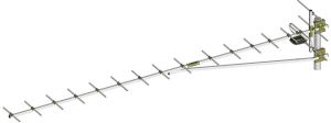 Antena profesionala TV, UIF ,pentru canalele 27-39, 16dbi
