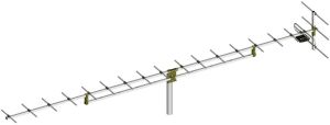 Antena profesionala TV, UIF, pentru canalele 21-26,castig 17dBi