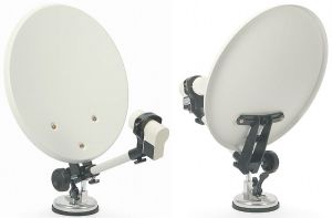 Antena de receptie prin satelit pentru camping, diametru 350mm, fara LNB
