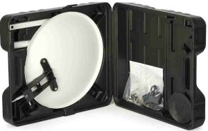 Antena de receptie prin satelit pentru camping, diametru 350mm, fara LNB
