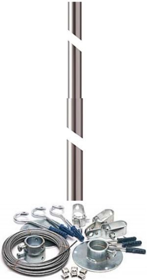Set suporti: bara 3,5m/40mm + bara 2m/35mm + accesorii fixare (coarda ancorare)