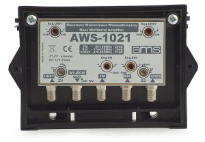 Amplificator sumator de semnal CATV, 4*IN-1*OUT, in banda TV 47-862 MHz, de exterior