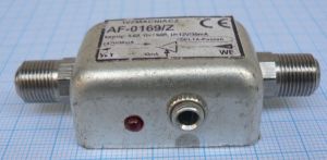 Amplificator de semnal TV CATV 1*IN-1*OUT, in banda 47-862Mhz ,castig max 18dbi