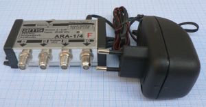 Amplificator de semnal CATV 1*IN-4*OUT, in banda TV 47-862 MHz