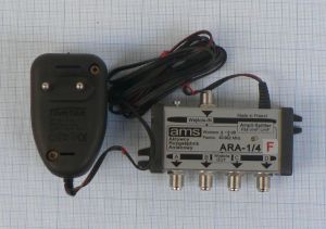 Amplificator de semnal CATV 1*IN-4*OUT, in banda TV 47-862 MHz